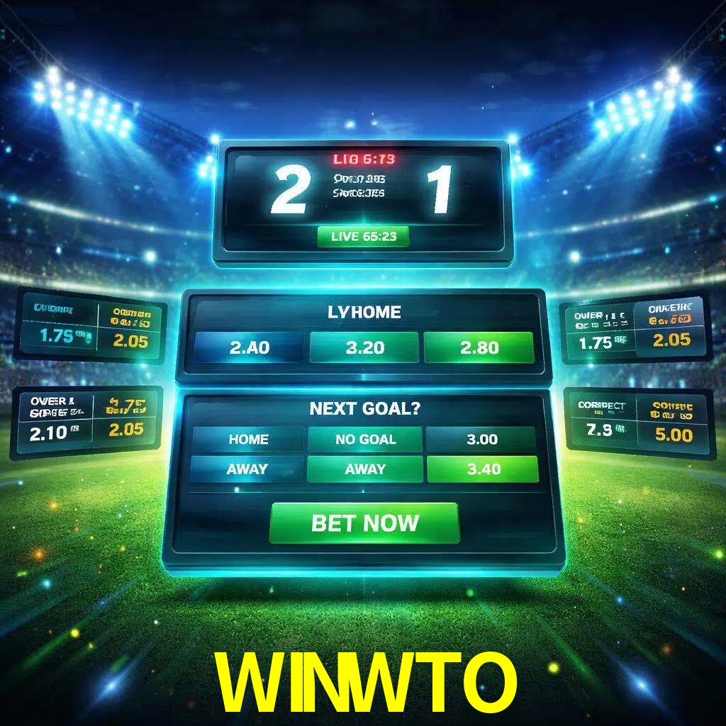 Vista de apuestas en vivo WINWTO durante un partido en curso